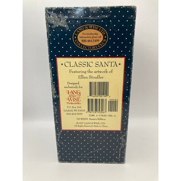 VTG Lang and Wise Classic 1997 Santa's Ribbon Figure 6" by Ellen Stouffer  NIB - Picture 5 of 9